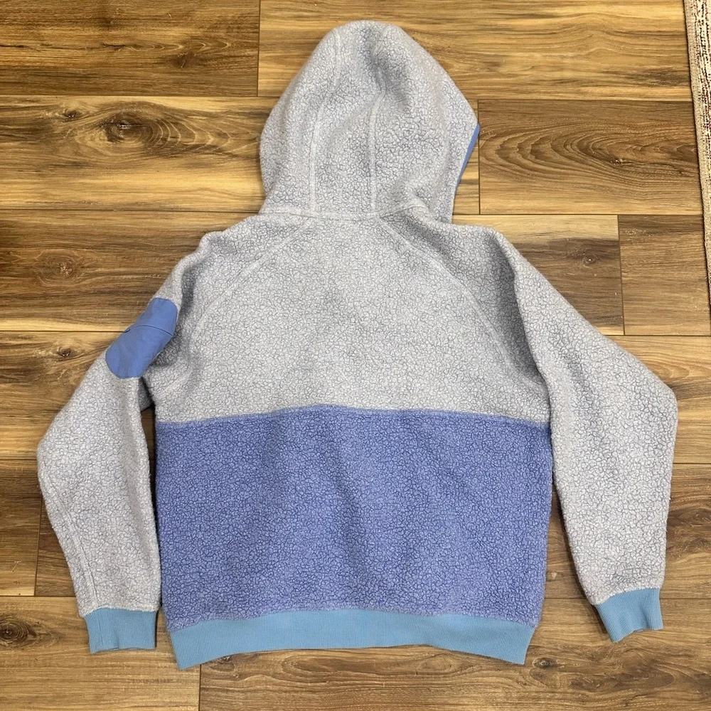 Outdoor Voices MegaFleece 1/2 Zip Pullover Hoodie Dusty Blue Size Medium Womens - Picture 4 of 9
